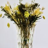 Vase en verre pressé – motif feuillage