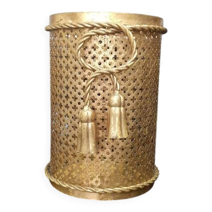 Corbeille en métal doré
