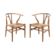 Set of two oak CH24 'Wishbone' chair by Hans J. Wegner for Carl Hansen, 1960