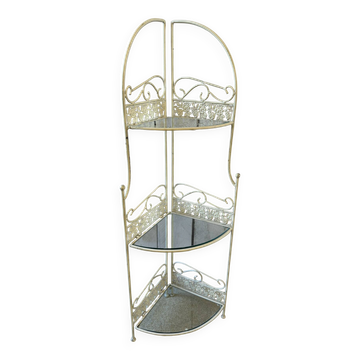 Glass and wrought iron shelf