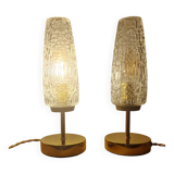 Arlus Textured Tulip Touch Bedside Lamp Duo