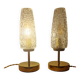 Arlus Textured Tulip Touch Bedside Lamp Duo