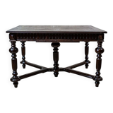 Antique Rectangular Oak Dining Table, 1890s
