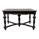 Antique Rectangular Oak Dining Table, 1890s