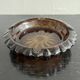 Amber glass ashtray