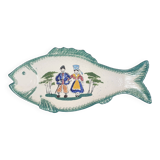 Grand plat poisson Faience de Pornic MBFA