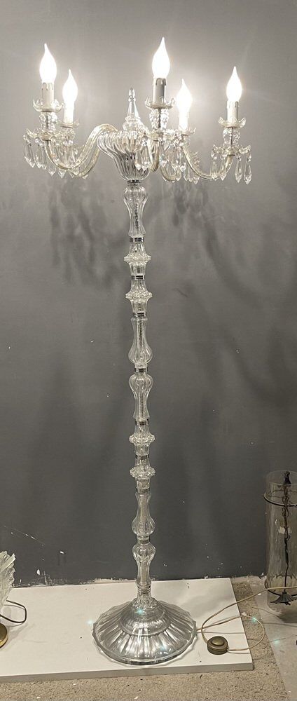 Murano crystal glass floor lamp