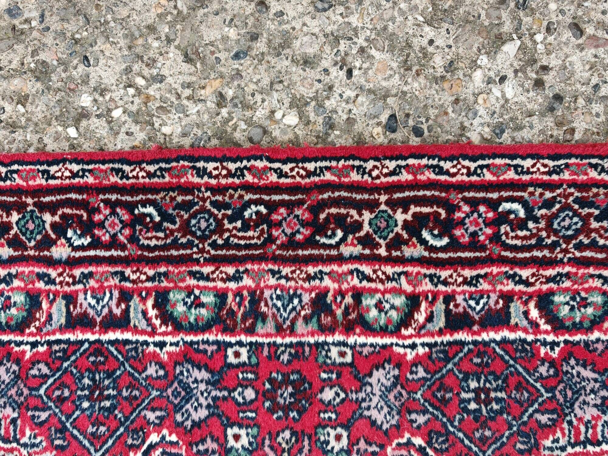 Tapis coureur Bidjar vintage noué main années 1950