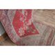 1970s Turkish Oushak Handmade Wool Cotton Red Runner Rug 81x275