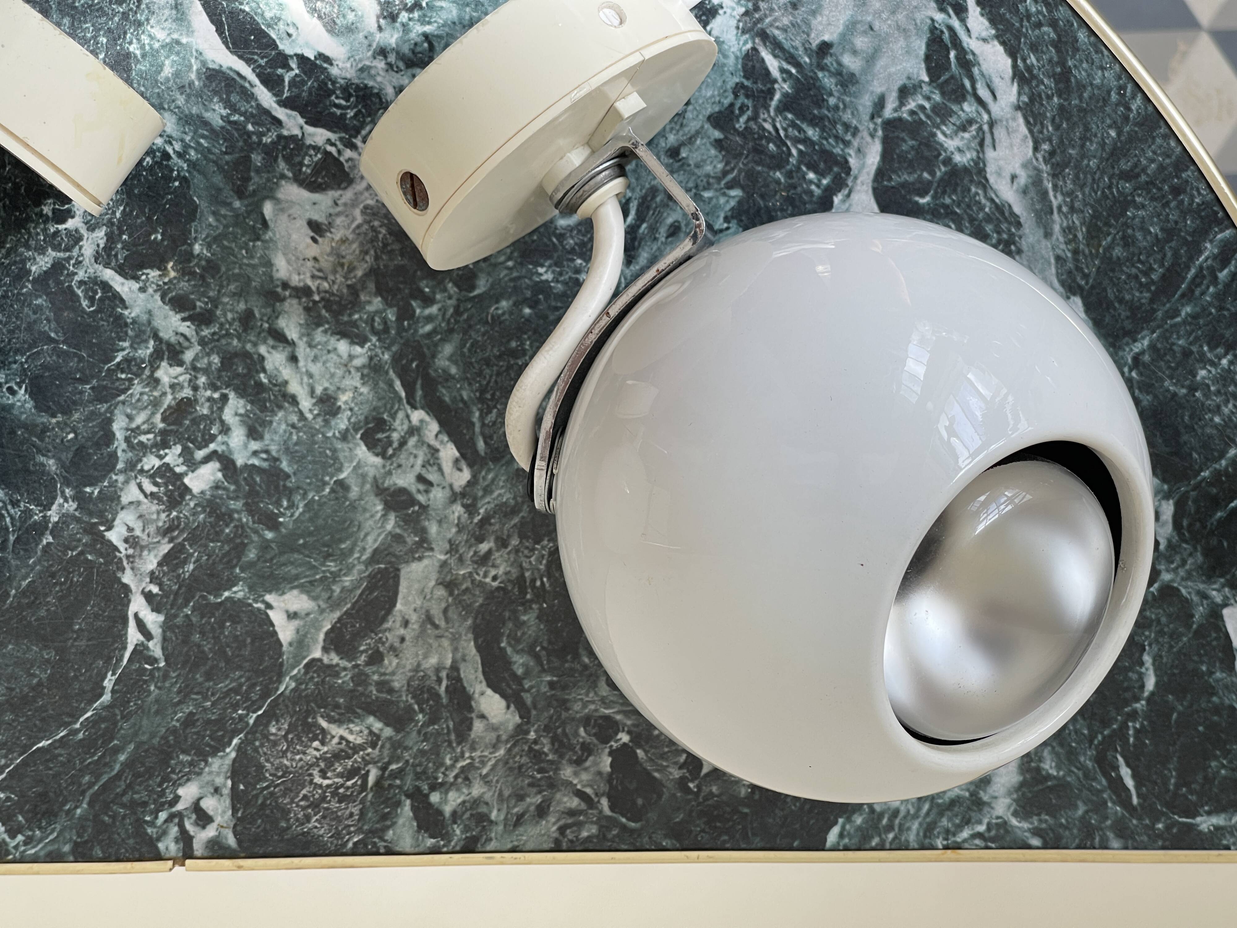 Pair of 1960s eyeball wall lights