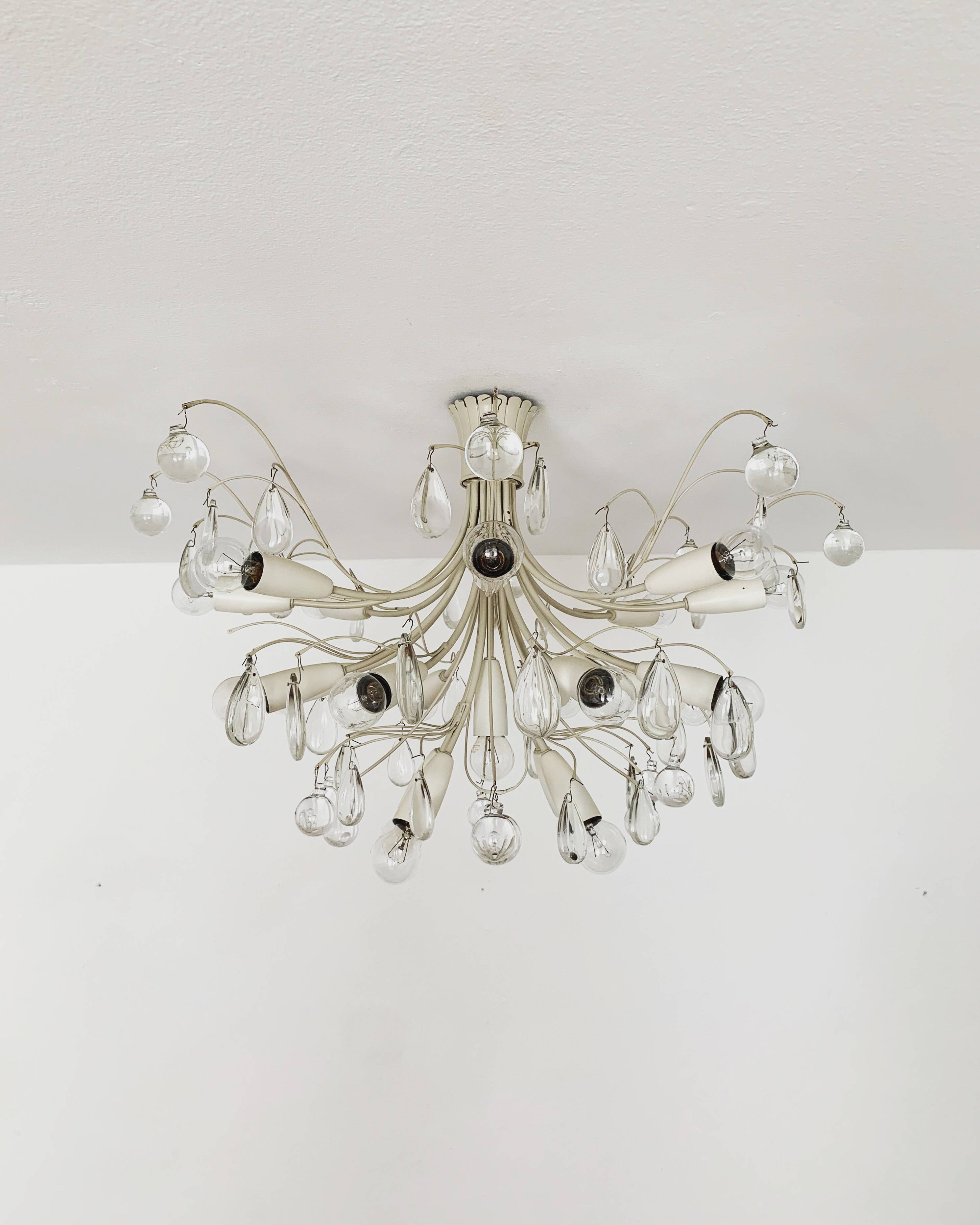 Lustre Flush en Verre Cristal par Vereinigte Werkstätten Munich