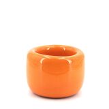 Vintage orange ceramic pot