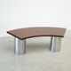 Italian walnut and chrome desk