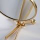 Decorative gold table mirror mid-century with metal frame, Italy, 1960s