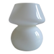 mushroom night light opal glass white Italy 80's 1980