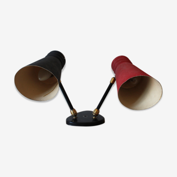 Wall lamp Diabolo double red and black