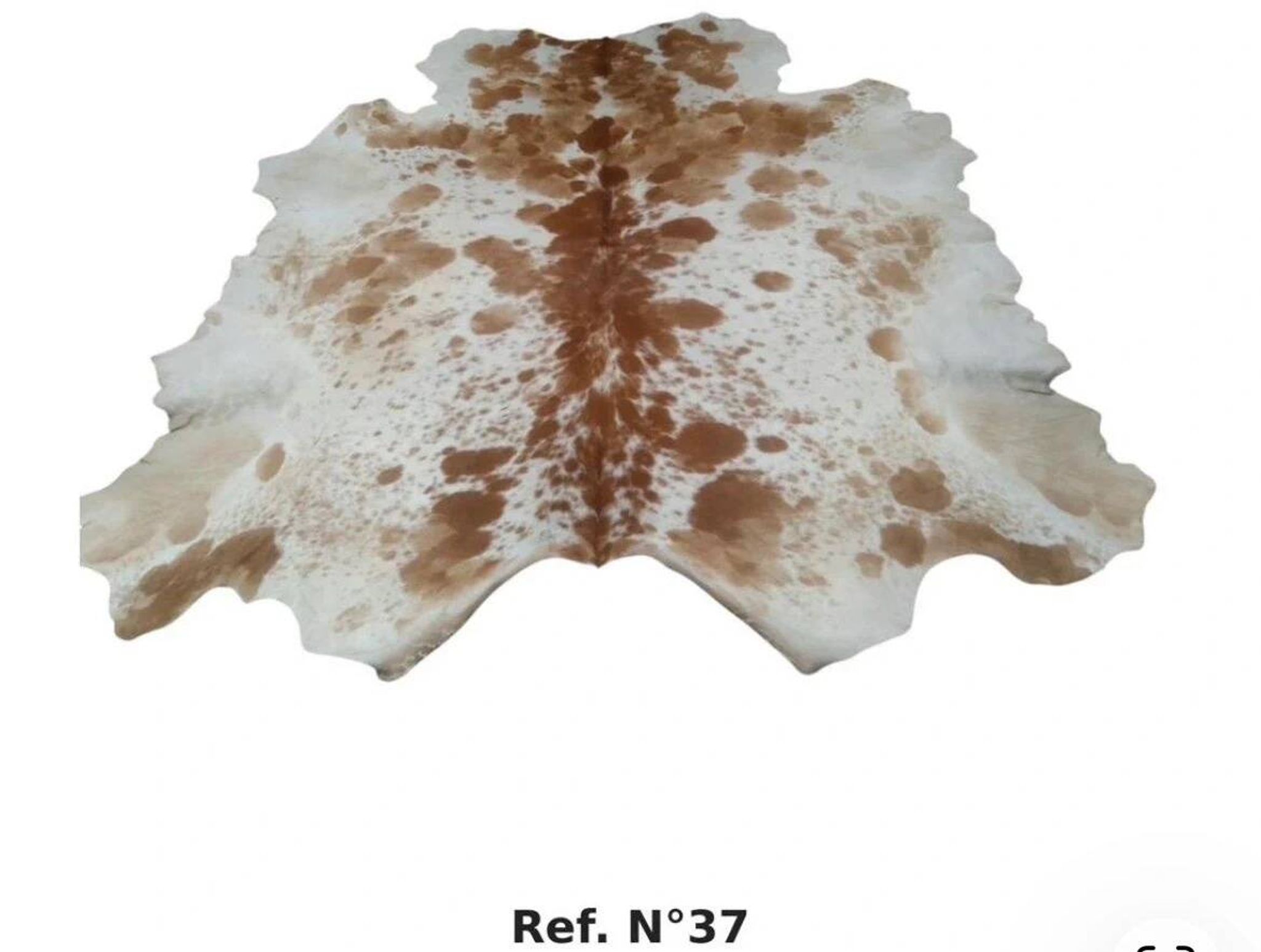 Genuine cowhide rug 1.9 x 1.9 m - Ref. 37