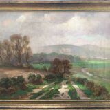 Landscape (Isle of Man). Oil on canvas by Fritz von KAMPTZ 1866-1938.