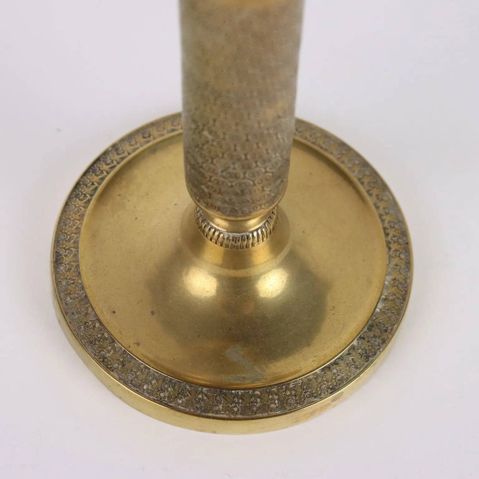 Bougeoirs anciens en bronze, Europe XIXème