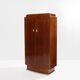Jules Leleu cabinet in flame mahogany and nickel metal 1930