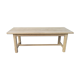 Solid oak farm table 2 extension cords raw wood