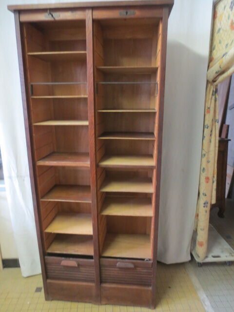 Double 50s curtain cabinet