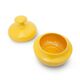 Yellow ceramic vase with lid by Enzo Bioli for Il Picchio, 1970s.