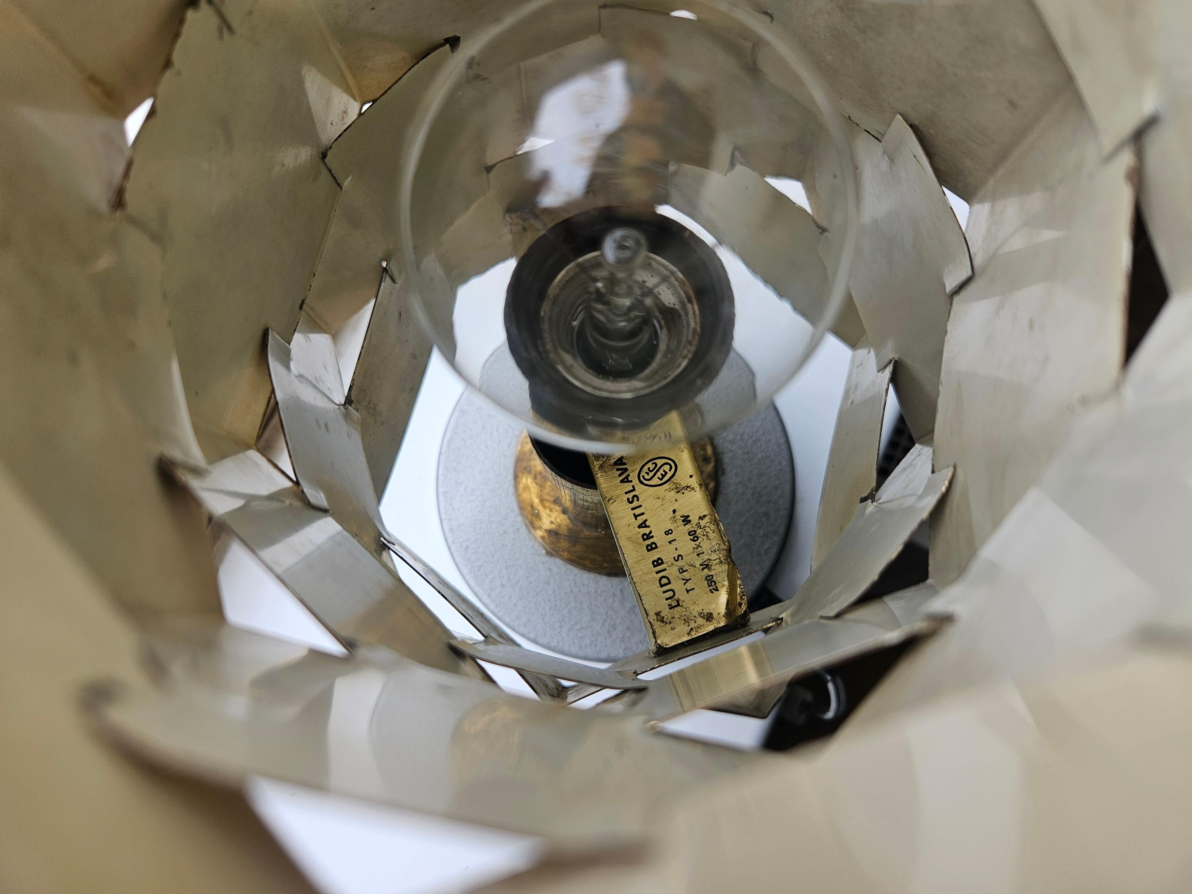 Rare Lubid Table Lamp in Brass from the Mid-Century, in the Style of Max Sauze, 1970s