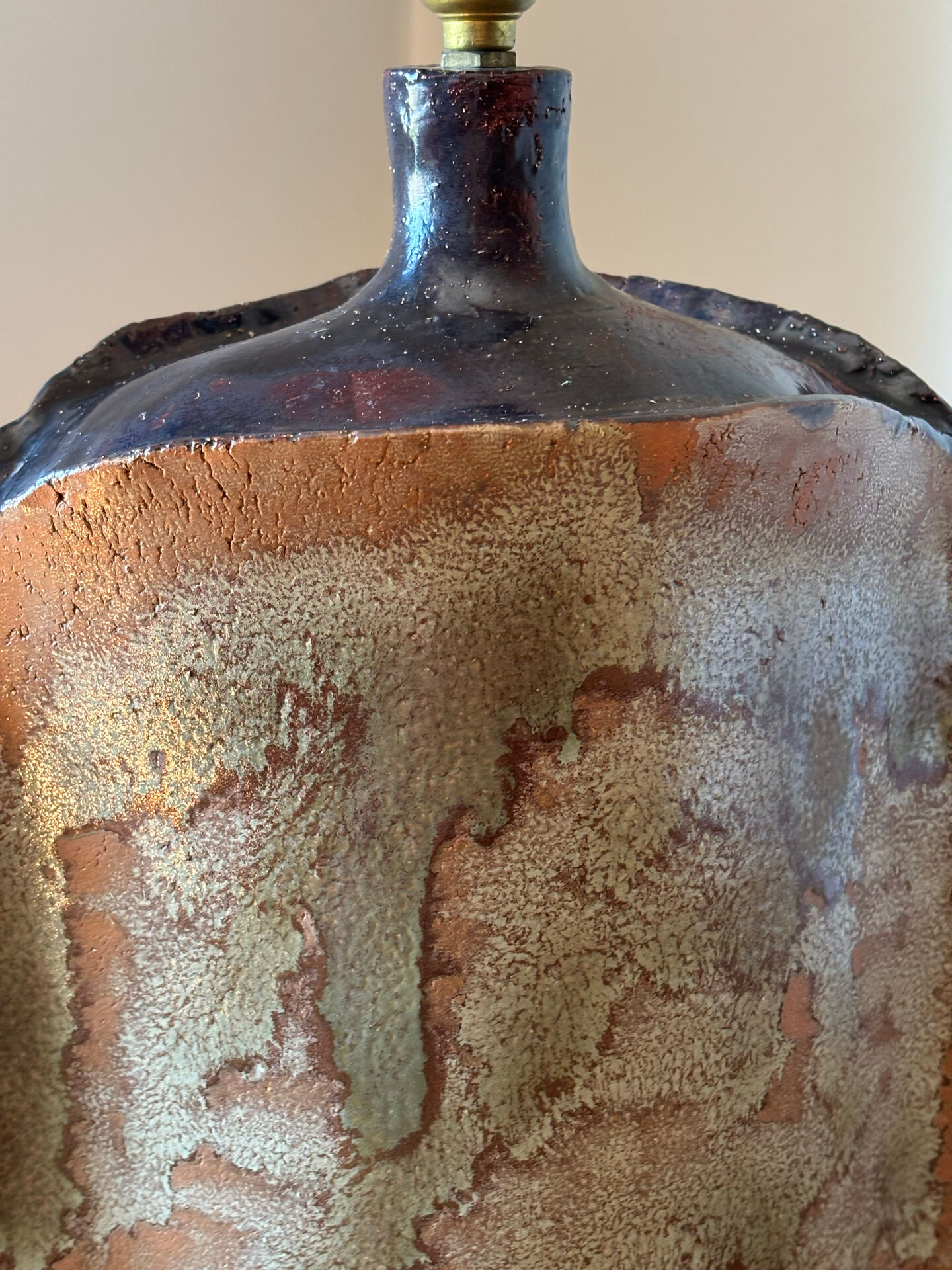 Terracotta lamp - 1970s