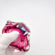 Bohême Crystal Pocket Bowl Hospodka Raspberry and Blue Reflections 1960