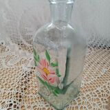 Glass carafe with floral pattern