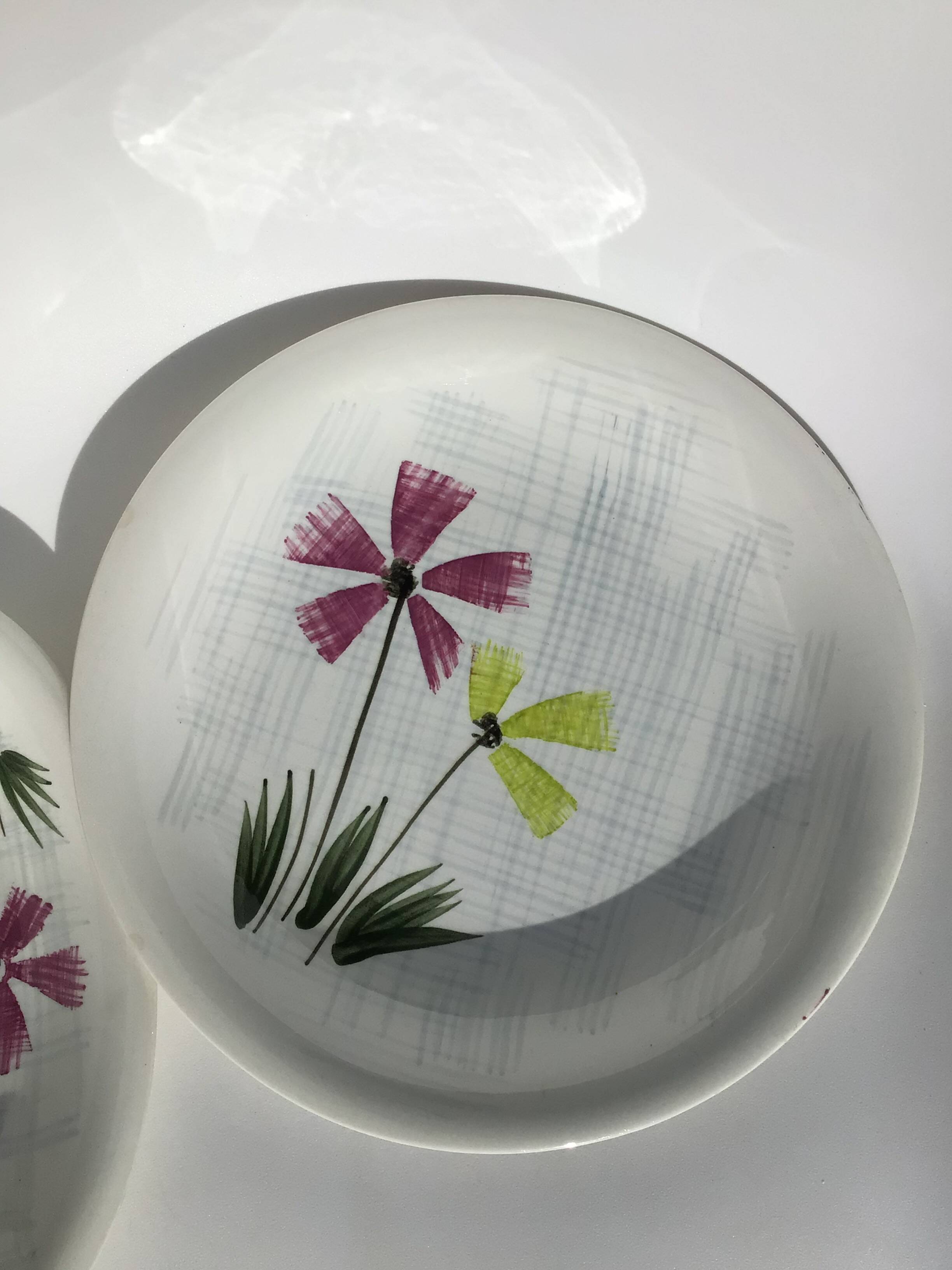 Digoin dishes and gravy boats, Floréal 60's model