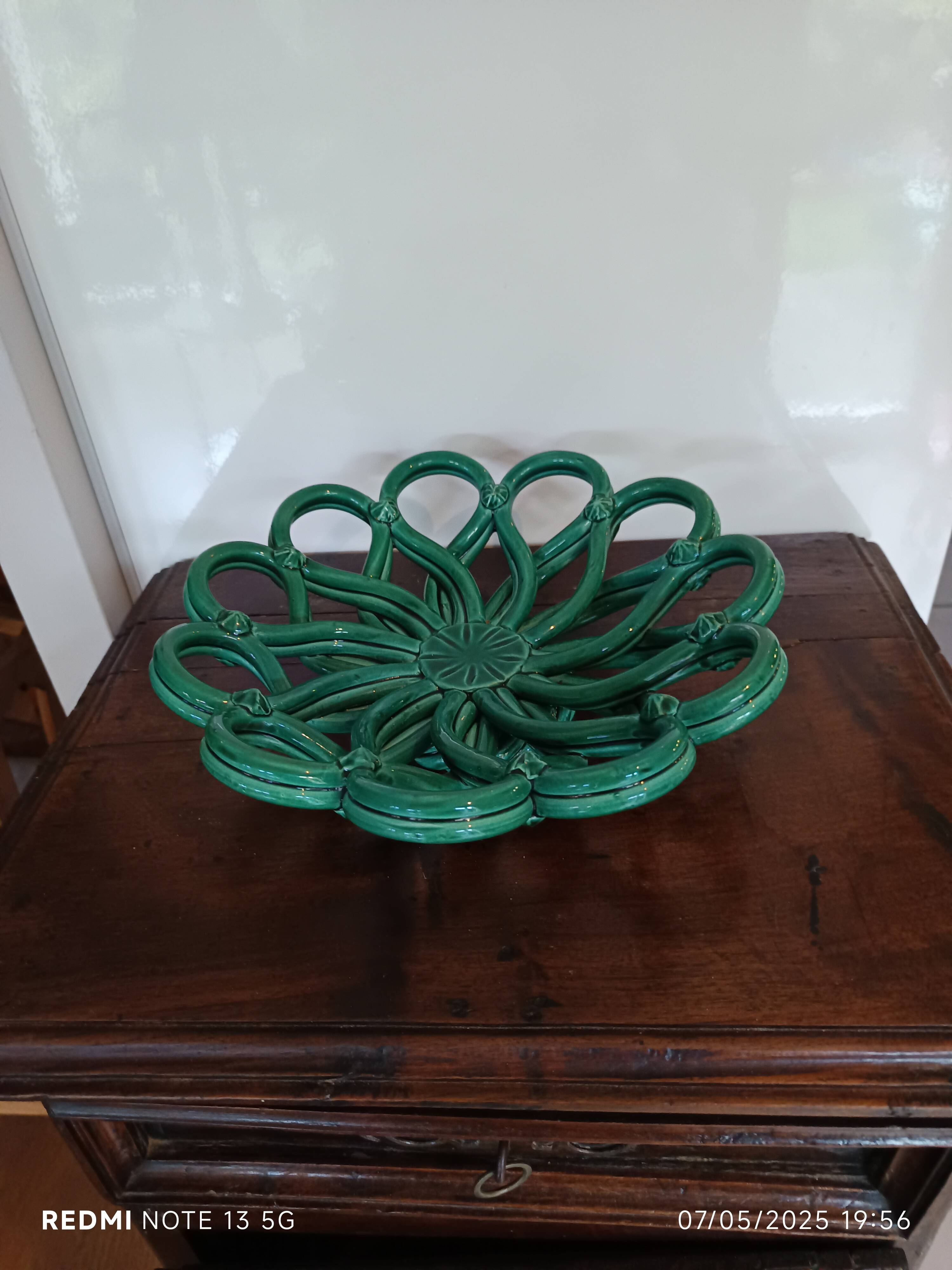 Vallauris woven ceramic fruit bowl