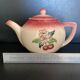 🍒 Magnificent Vintage Longwy Teapot - Cherry Decor - Handmade
