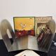 Support de disque vinyle en acier inoxydable brossé Veliento "Arc Wave"