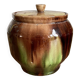 Glazed terracotta covered pot