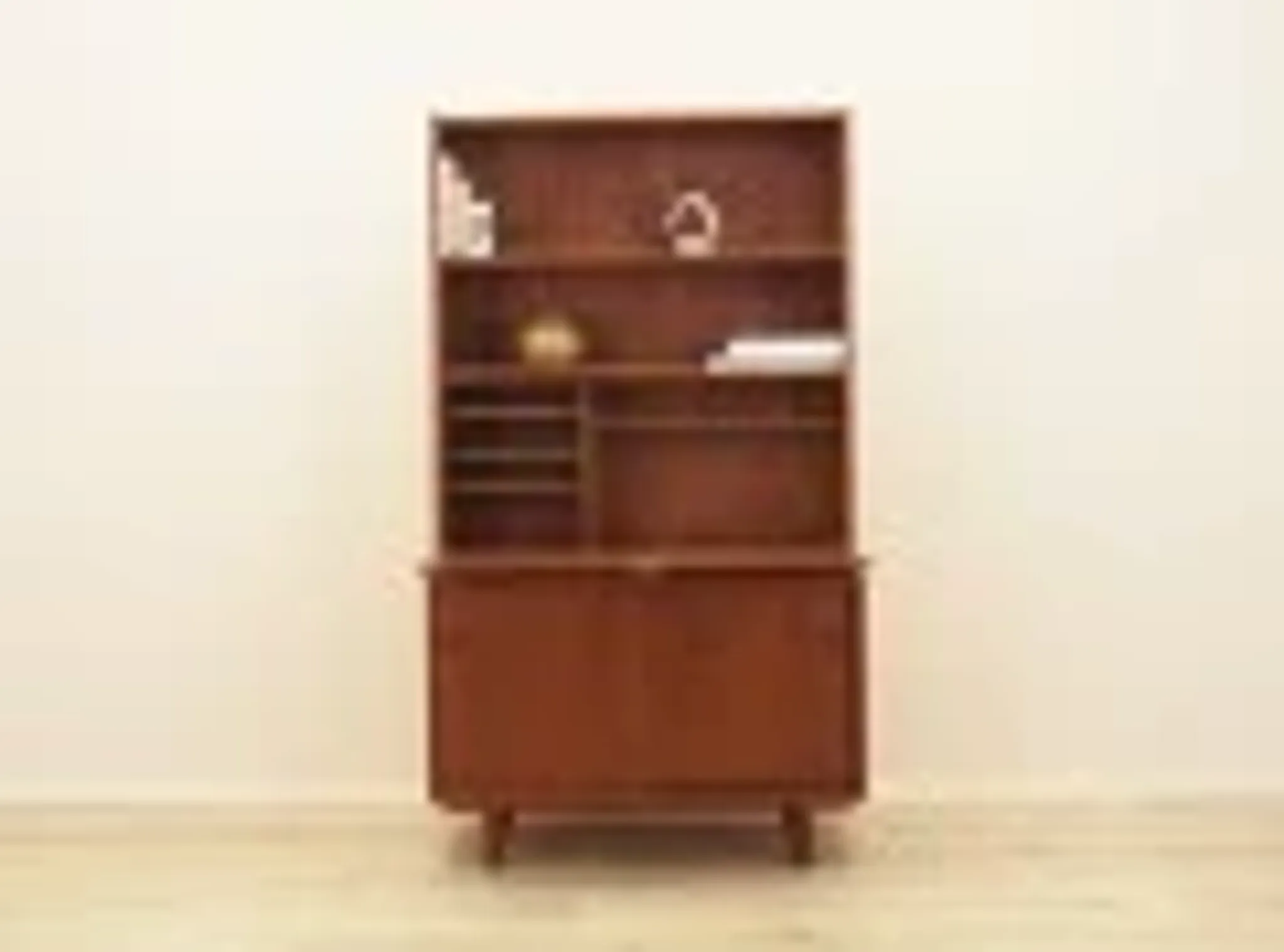 Teak bookcase with bar cabinet and secretary, Dammand & Rasmussen, Denmark, 1960s