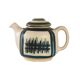 Stoneware teapot, Danish design, 1960s, manufactured by Okela