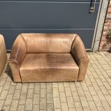 De Sede Ds47 3zit, 2zit, 1zit Buffel leder 5mm NECK Cognac