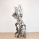 Albert Féraud, sculpture abstraite, 1976, acier inoxydable