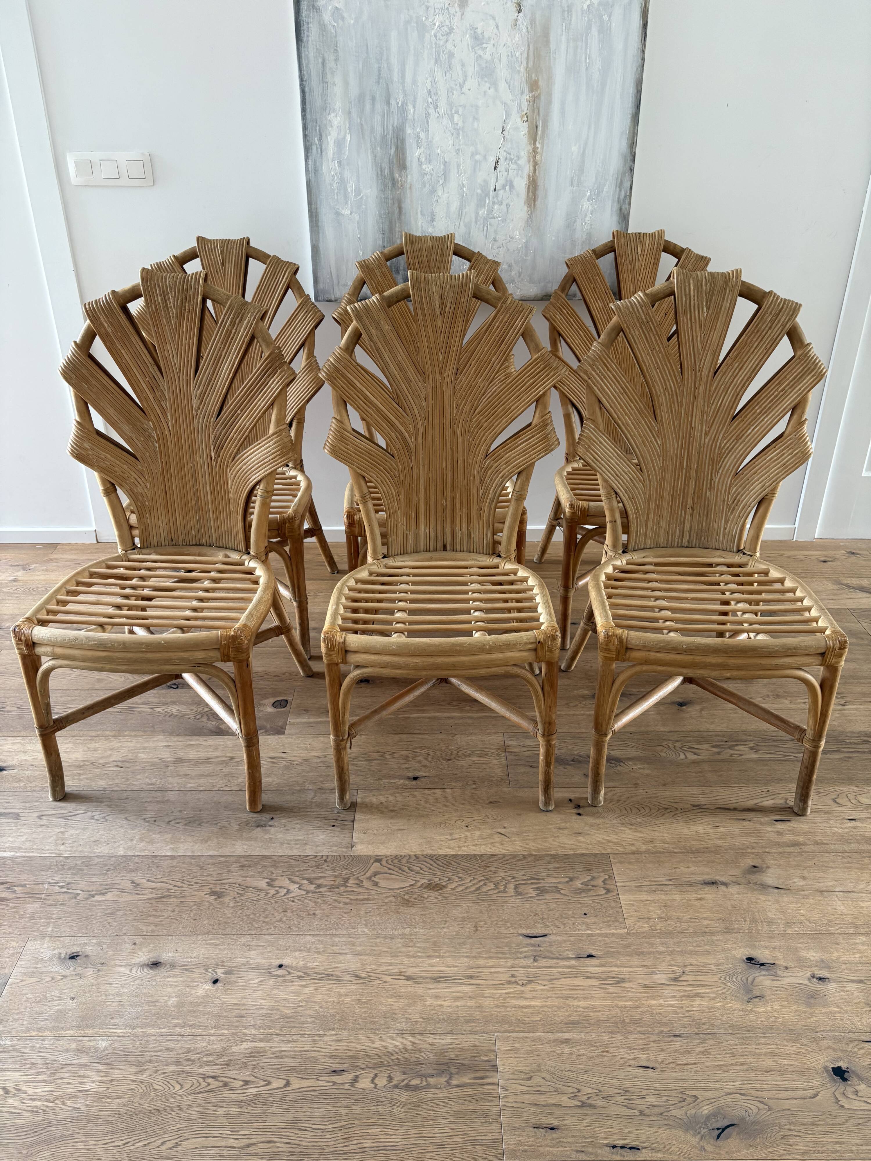 Vintage Palm Beach style rattan chair