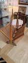 Vintage seventies foldable bamboo magazine rack