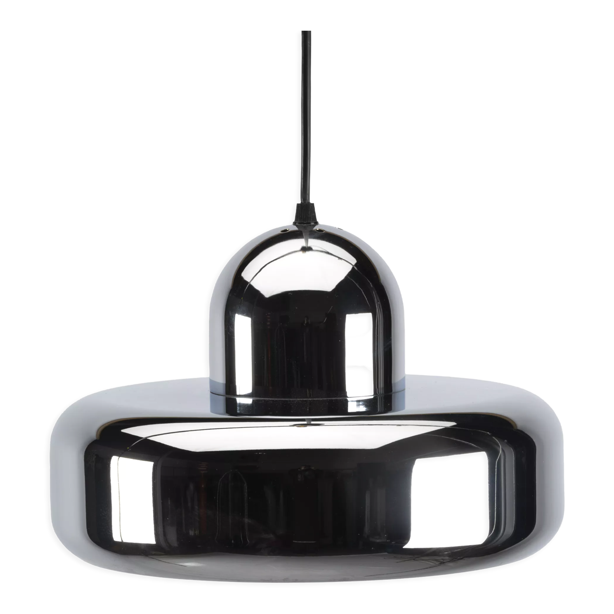 Chrome UFO Space Age Pendant Lamp