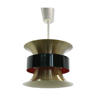 Danish brass pendant light by Bent Nordsted for Lyskaer, 1970s