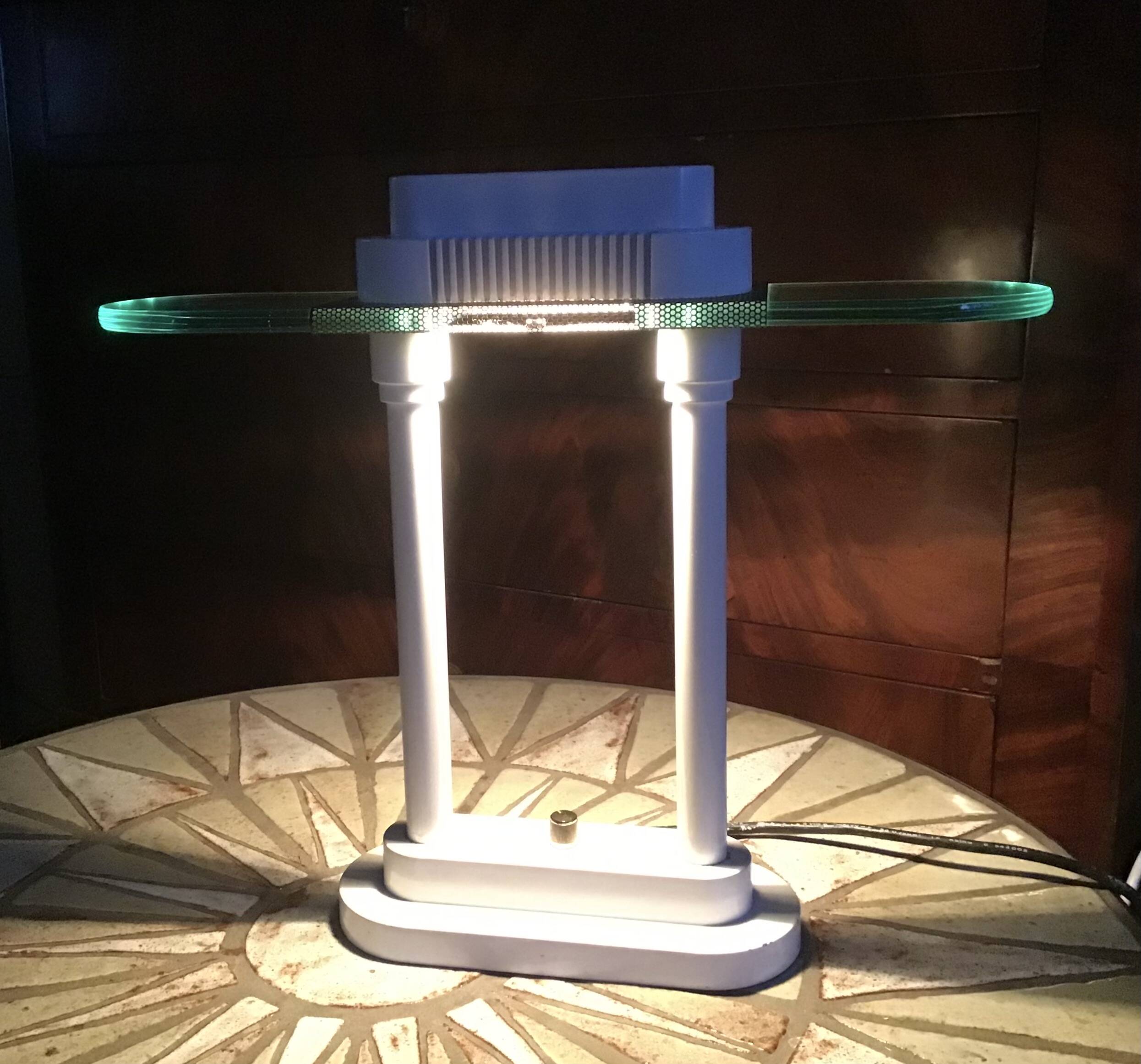 Vintage Robert Sonneman Table Lamp – Memphis Style – with Dimmer
