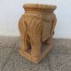 Side table or end table "elephant" in rattan, wicker, 1960s 70s