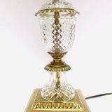 Pied de lampe palmier dattier cristal