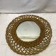 Artisanal vintage wicker mirror