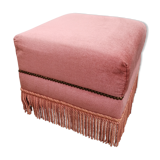 Pink square pouf