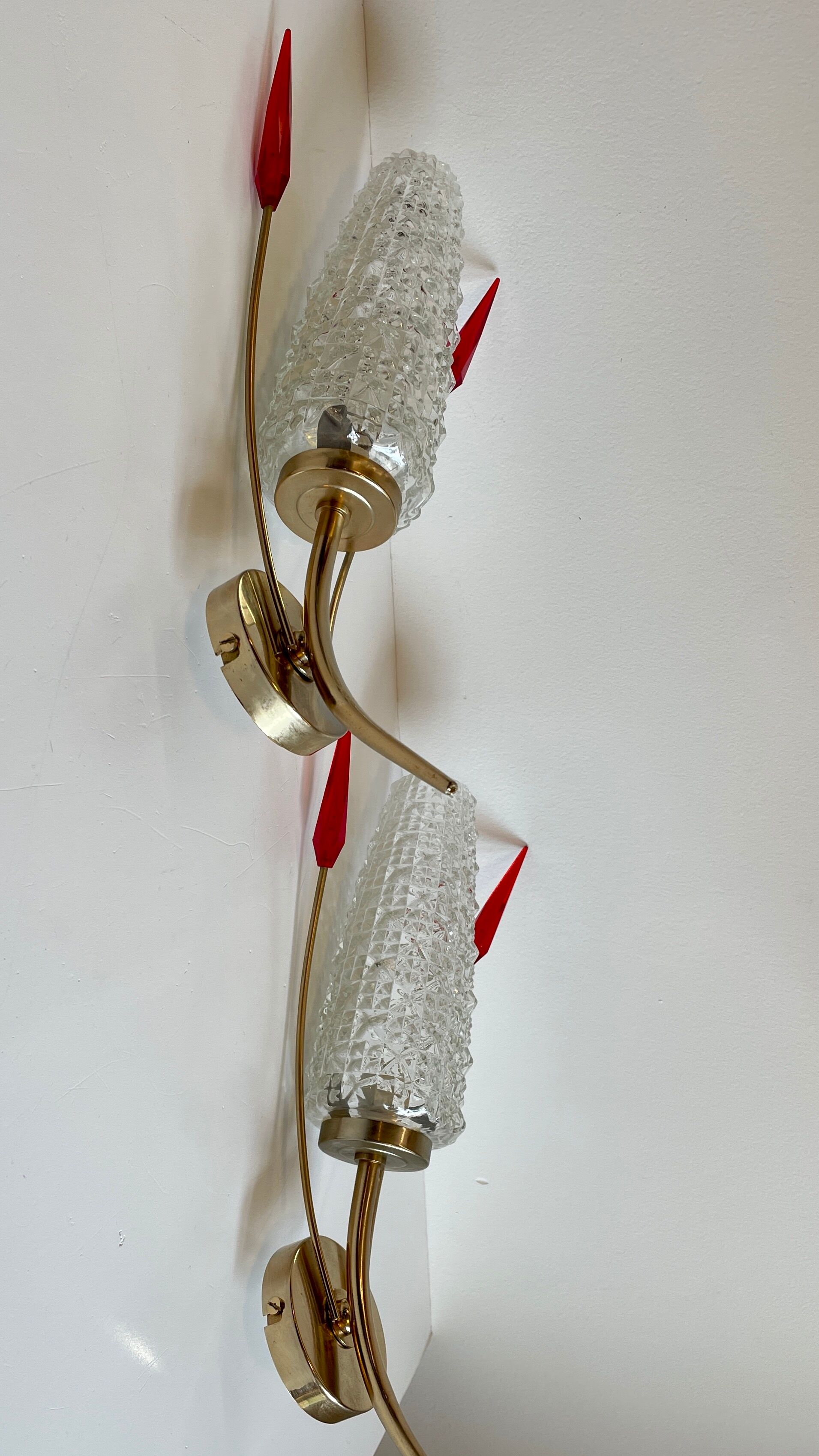 Pair of retro wall lamps 60s